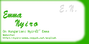 emma nyiro business card